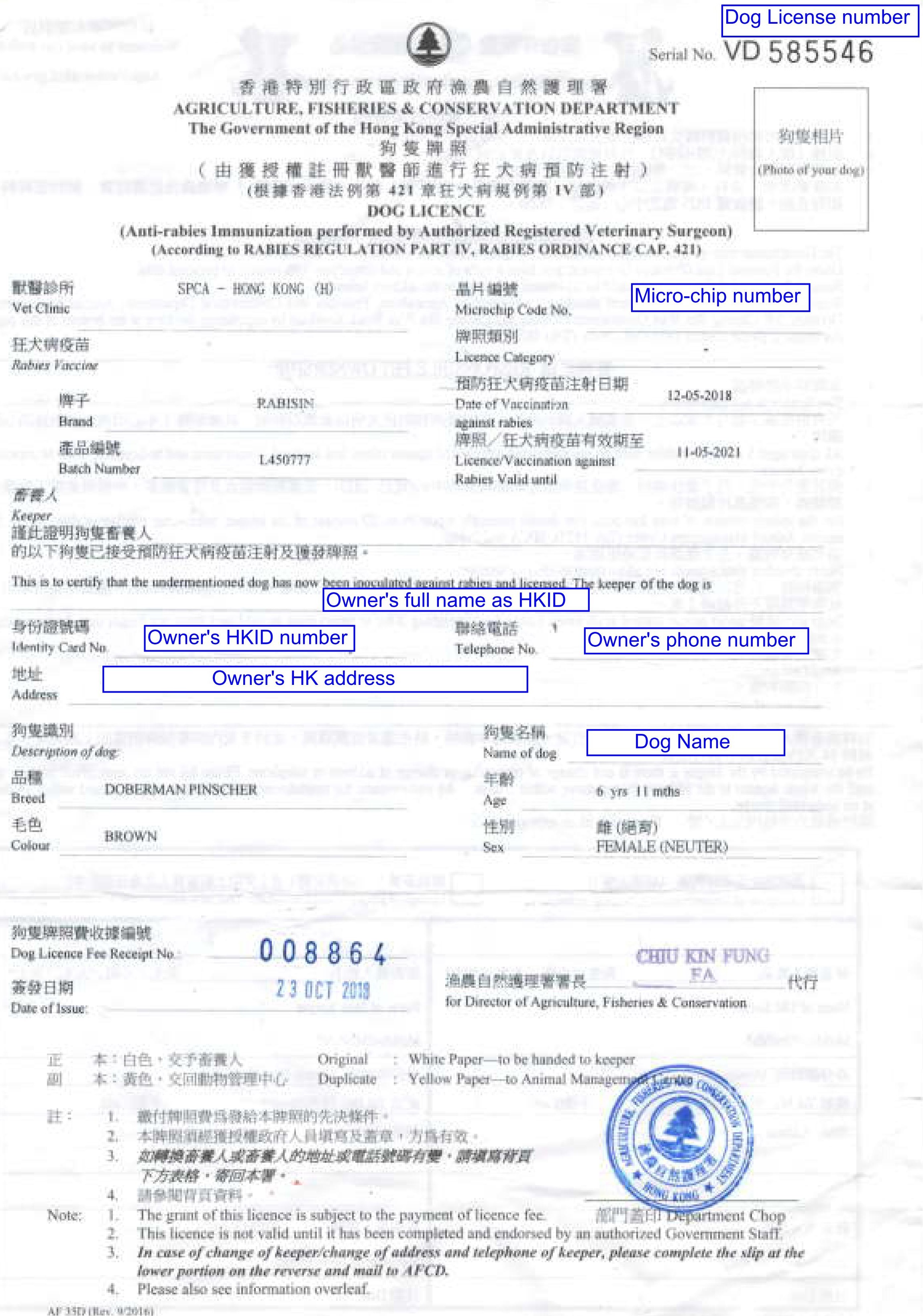 Hong Kong Id Card Renewal 2018